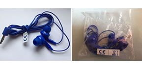 Auricolare stereo monouso, sigillato in busta singola